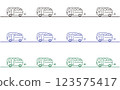 Bus border drawn with lines 123575417