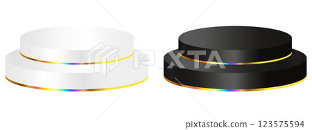 Set of two luxurious lined bases in rainbow gold 123575594