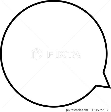 Circle speech bubble 123575597