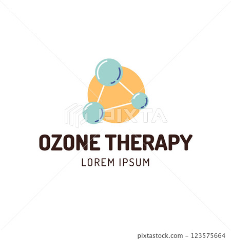 Hand drawn ozone therapy logo Hand drawn ozone therapy logo 123575664