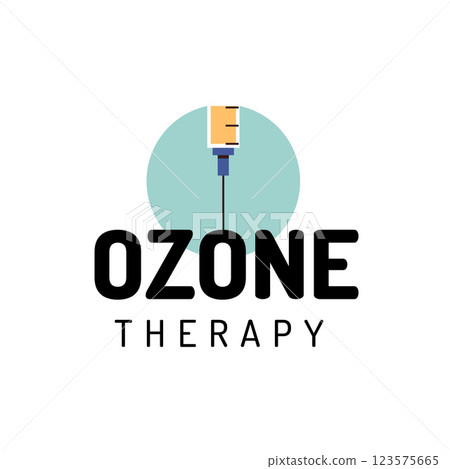 Hand drawn ozone therapy logo Hand drawn ozone therapy logo 123575665