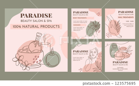 Hand drawn spa instagram post 123575695