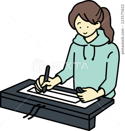 Image illustration of manga production 123575822