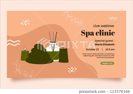 Hand drawn spa treatment webinar 123576166