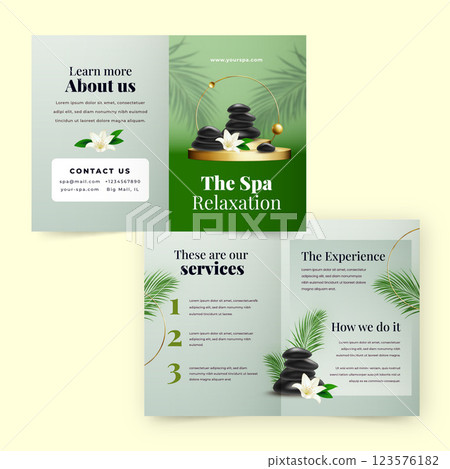 Flat design spa template 123576182