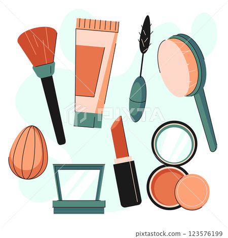 Hand drawn korean beauty element collection Hand drawn korean beauty element collection 123576199