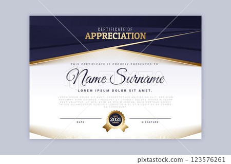 Gradient elegant certificate of appreciation 123576261