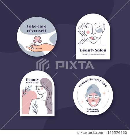 Flat design beauty template design Flat design beauty template design 123576360