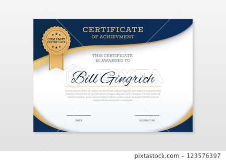 Elegant achievement certificate 123576397