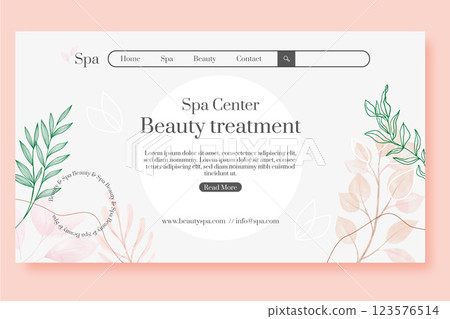 Watercolor spa landing page 123576514