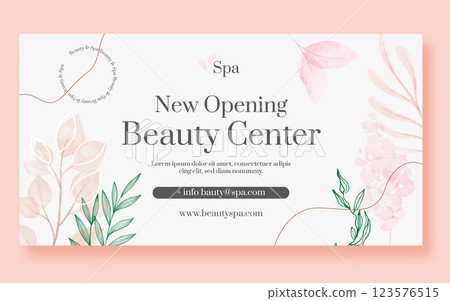 Watercolor beauty center facebook template 123576515