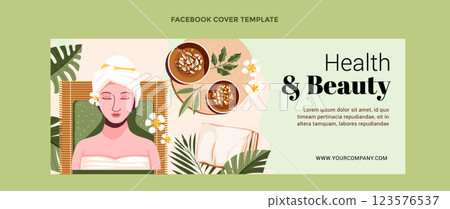 Flat design beauty template Flat design beauty template 123576537