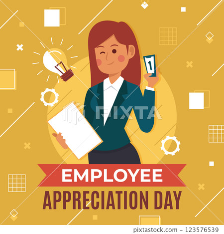 Flat employee appreciation day illustration Flat employee appreciation day illustration 123576539