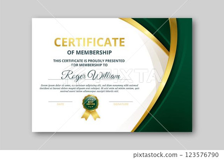Gradient elegant certificate template 123576790