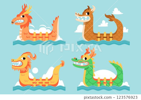 Flat dragon boat collection 123576923