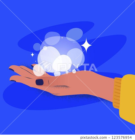 Energy healing hands 123576954
