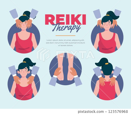Reiki therapy with massages 123576968