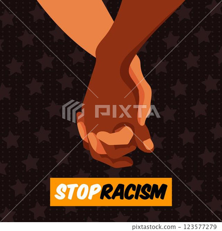 Stop racism illustration concept 123577279