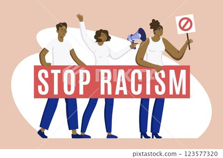 Stop racism concept 123577320