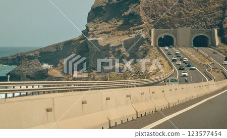 Tunnels in the high mountain, Tenerife Tunnels in the high mountain, Tenerife 123577454