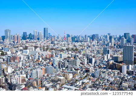 Cityscape Tokyo Tokyo Tower Shiba Toranomon Roppongi Azabudai 123577540