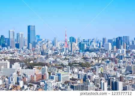 Cityscape Tokyo Tokyo Tower Shiba Roppongi Azabudai 123577712