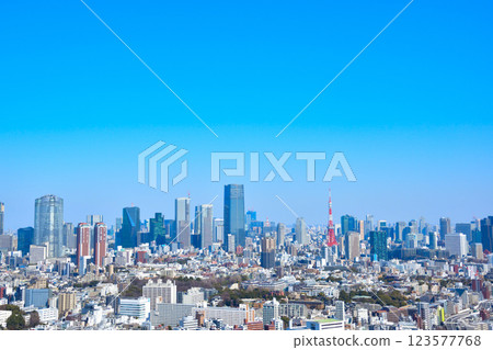 城市景觀 東京 東京鐵塔 芝 六本木 麻布台 城市景觀 東京 東京鐵塔 芝 六本木 麻布台 123577768