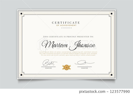 Elegant design certificate template 123577990