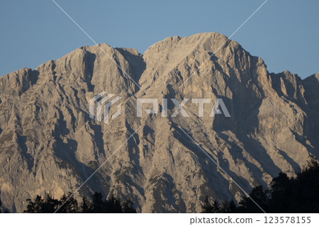 Hiking trail Telfs to Motz in Tyrol, Austria, at Way of St. James Isar Loisach Tiroler Ache Inn Hiking trail Telfs to Motz in Tyrol, Austria, at Way of St. James Isar Loisach Tiroler Ache Inn 123578155