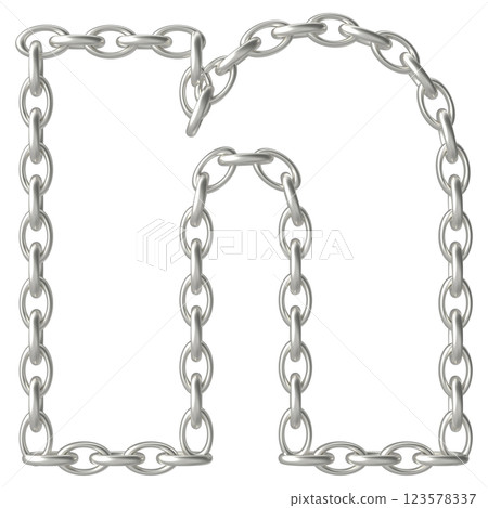 Letter chain on white background Letter chain on white background 123578337