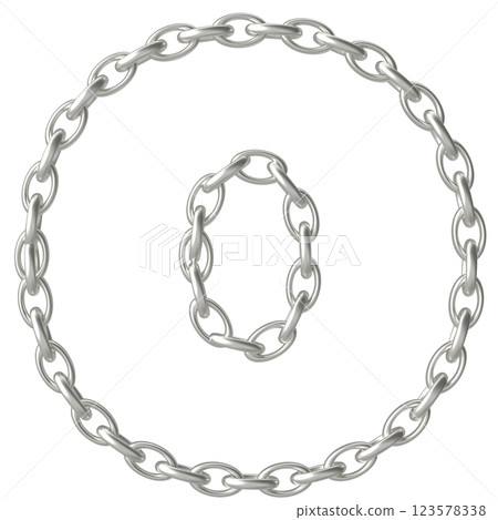 Letter chain on white background Letter chain on white background 123578338