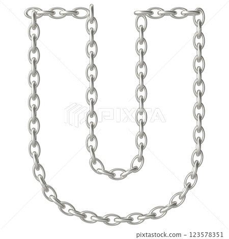 Letter chain on white background Letter chain on white background 123578351