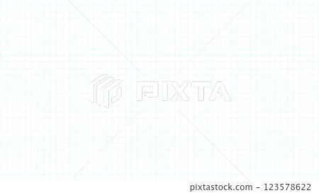 Light blue grid pattern background material - Simple graph paper-like design material - 16:9 123578622