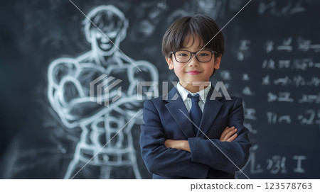 A symbol of success: young entrepreneurs in training 123578763