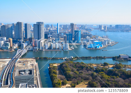 城市景觀 東京灣區 台場 勝哄 123578809