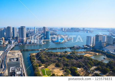 Cityscape Tokyo Bay Area Odaiba Takeshiba Kachidoki 123578831