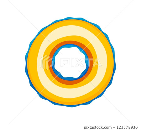 Summer travel font or beach holiday type and English alphabet typeface, vector letter O. Cartoon font of summer vacations and sea holidays, letter O in shape of swimming pool ring or water donut tube 123578930