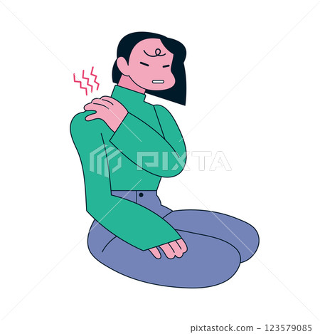 肩膀僵硬 肩膀周圍有障礙的人 疲勞 123579085