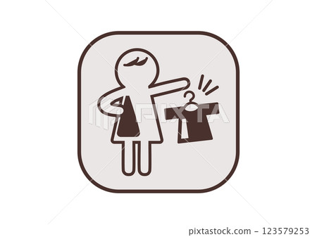 Sensory hypersensitivity: Icon of developmental disorder that insists on particular clothes, black Sensory hypersensitivity: Icon of developmental disorder that insists on particular clothes, black 123579253