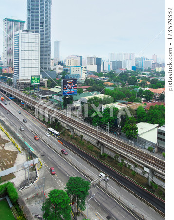 Dynamic Philippines - Rail and highway through Quezon City (May 2024) 123579332