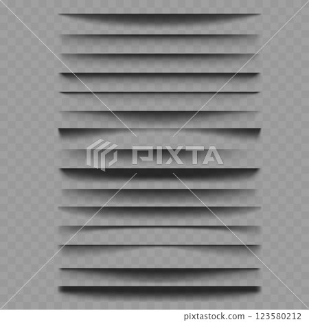 Set of Folded Paper Edges with Shadows Mockup Vector 123580212