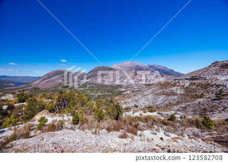 Queenstown Landscape in Tasmania Australia 123582708