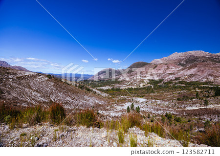 Queenstown Landscape in Tasmania Australia Queenstown Landscape in Tasmania Australia 123582711