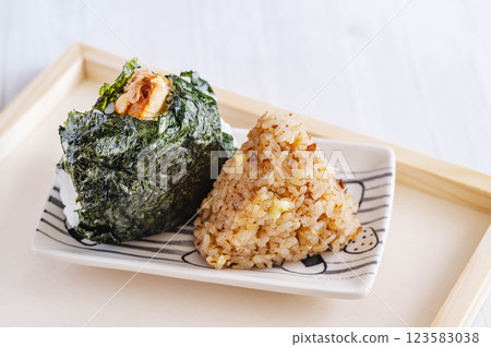 Grilled Fish and Bonito Cheese Rice Balls Grilled Fish and Bonito Cheese Rice Balls 123583038