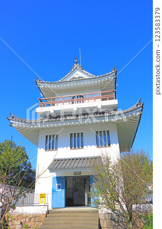 A view of the replica castle tower of Owari Ono Castle, Tokoname City, Aichi Prefecture A view of the replica castle tower of Owari Ono Castle, Tokoname City, Aichi Prefecture 123583379