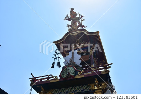Takayama City, Gifu Prefecture - A full lineup of floats at the 2017 Takayama Festival - First spring and autumn festival float competition in 55 years - The doll floats of Sennindai 123583601