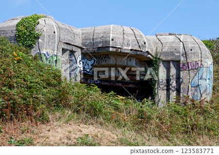 Old bunker from WWII in Plouzane Old bunker from WWII in Plouzane 123583771