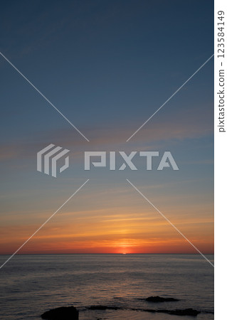 The shining sea at dusk The shining sea at dusk 123584149