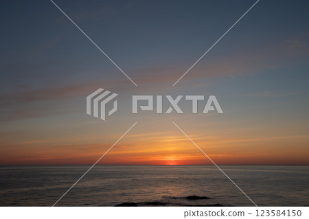 The shining sea at dusk The shining sea at dusk 123584150