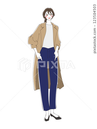 時尚插畫休閒 時尚插畫休閒 123584503